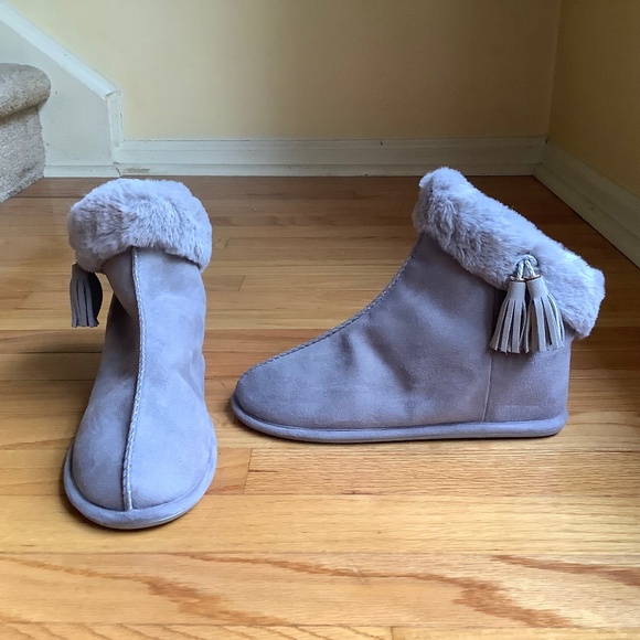 Ted Baker Ashley Boot Slippers Grey SZ 7.5 - Picture 1 of 11